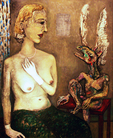 „Selbst mit Dame” | 2001Öl auf Leinwand, 150 x 120 cm