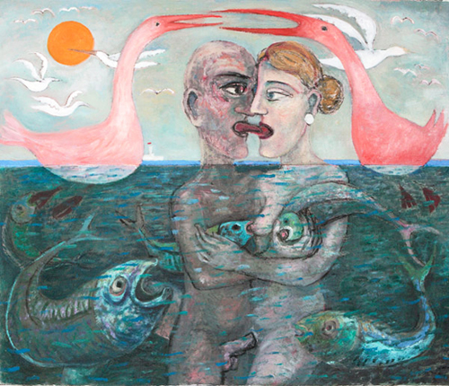 „Liebespaar” | 2007Öl auf Leinwand, 60 x 70 cm